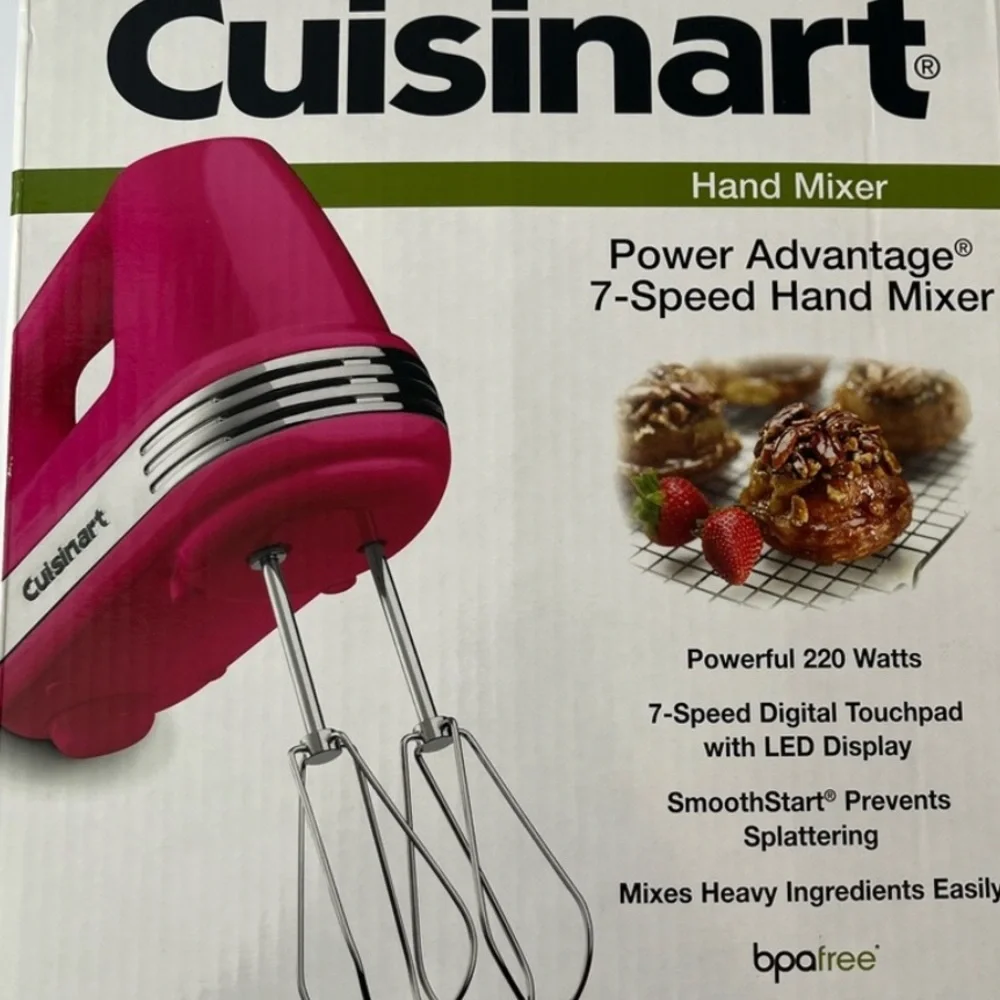 Cuisinart HM-70 Power Advantage 7-Speed Hand Mixer Red